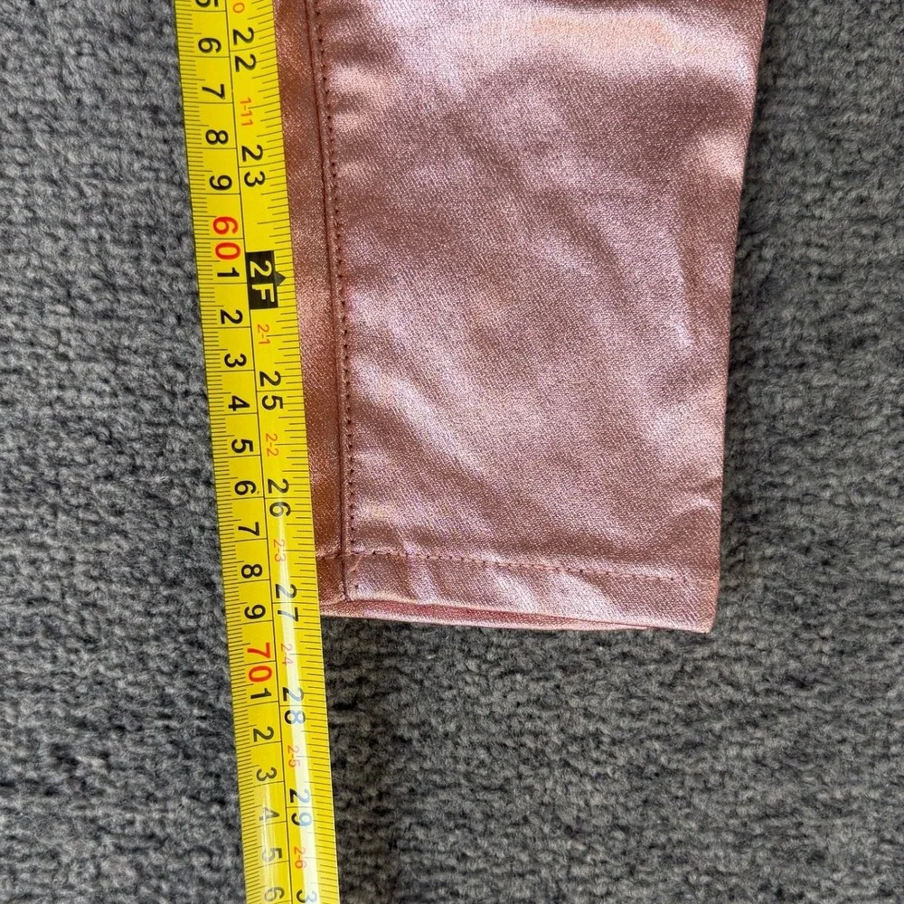 YMI Collections Metallic Pink Skinny Pants Rose Gold Coated‎ Stretch Medium NWT - Picture 8 of 10